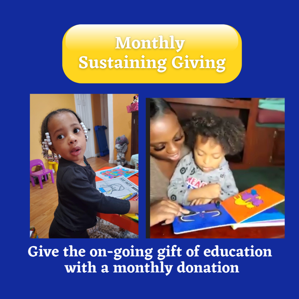 Monthly Sustaining Giving - Give the on-going gift of education with a monthly donation